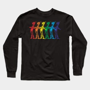 Tin Woodman Reverse Rainbow Repeat Lineup Long Sleeve T-Shirt